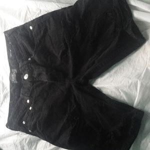 Jean shorts knee length